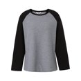 thumbnail image 1 of ITFABS T-shirt Ample à Manches Longues Raglan à Col Rond pour Femmes d'Automne à Couleurs Contrastées, 1 of 8
