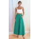 thumbnail image 5 of Pantalones Casuales para Mujer, con Cintura Elástica y Pierna , con Bolsillos. Verde L, 5 of 9