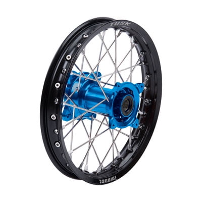 Impact Complete Wheel - Rear 14 x 1.60 Black Rim/Silver Spoke/Blue Hub for Suzuki RM85L 2012-2013