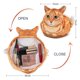 thumbnail image 5 of Bolsa de maquillaje GKIOYRO Organizadora de viaje con diseño de gato naranja con cordón, 5 of 7