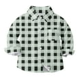 thumbnail image 2 of HOMADLES Boys Button Down Shirts Long Sleeve Lapel Plaid Shirt School Uniform, Uniform Shirt Gray 3 T, 2 of 7