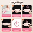 thumbnail image 6 of Heating Pad for Women Period, Electric Heat Belt, Cordless Back Belly Heat Pad for Menstrual Period, 5 Heat Levels and 4 Massage Modes, 1800mAh Battery for 2-3 Hours, 6 of 9