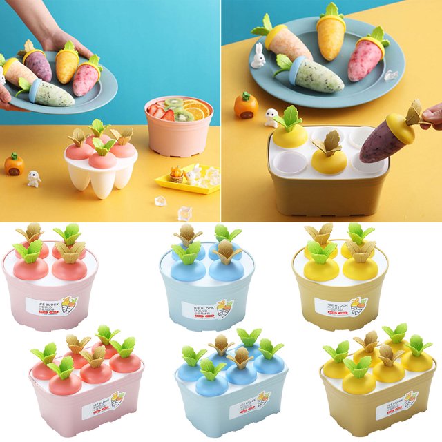 YAOMOBB Ice Tray Mold Make Adorable Ice Shapes with Reusable Carrot Shape Ice Cream Mold featuring Non stick Design