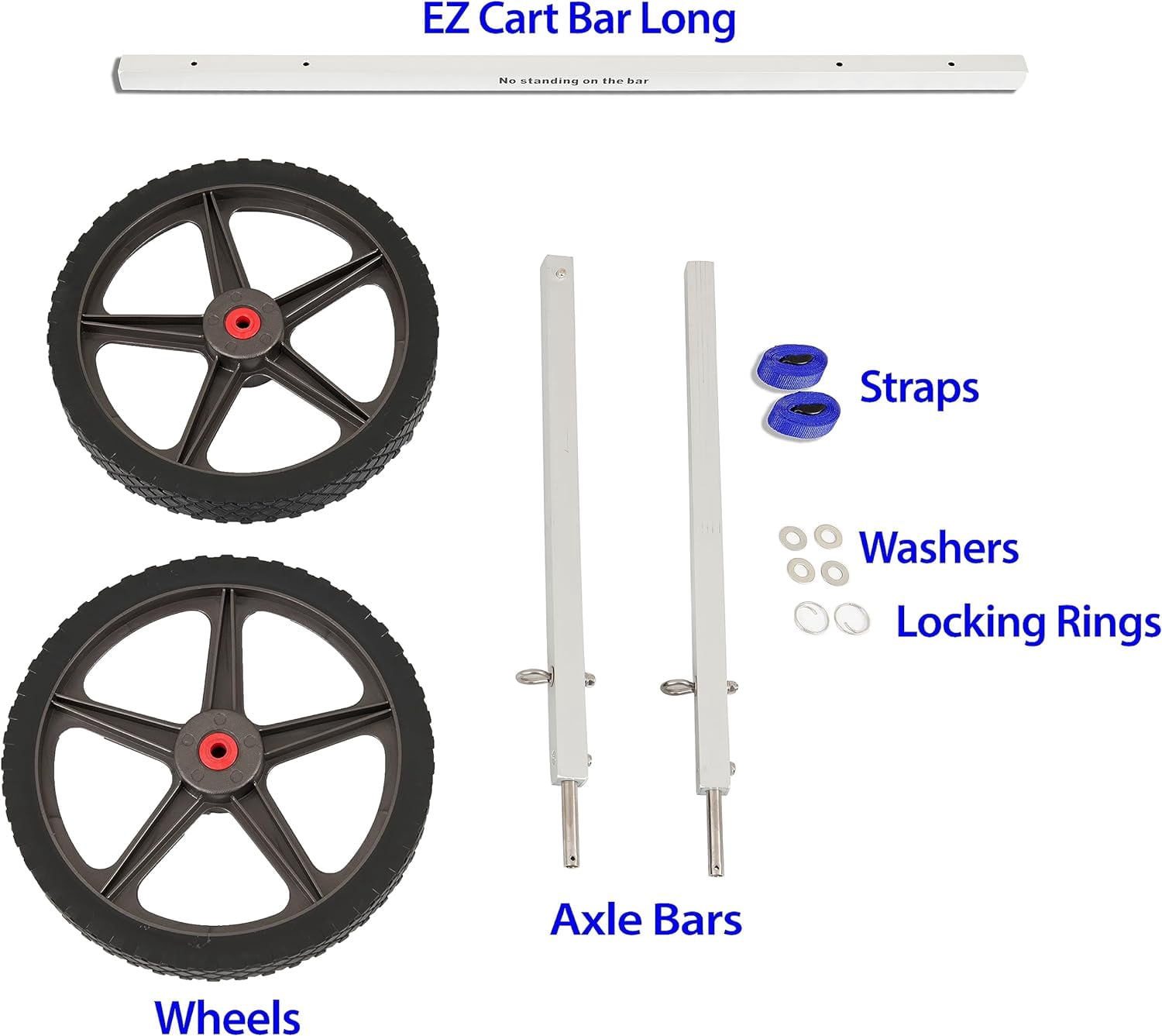 Sea Eagle EZ Cart - Chart Wheel System for Boats and Kayaks - Wide