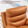 thumbnail image 3 of BedLuxury Dual Motor Power Swivel Rocker Recliner with USB Port, Orange, 3 of 8
