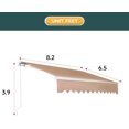 thumbnail image 7 of FDW 6.5’x8.2’ Beige Modern Manually Retractable Patio Awning, UV Resistant, 7 of 7