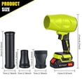 thumbnail image 4 of Paddsun Leaf Blower, 21V Cordless Electric with Extended Nozzle Handheld Blower for Patio Cleaning Blowing Leaves and Dust, Green, 4 of 9