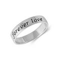thumbnail image 3 of 3 MM Band Stackable Forever Love 925 Sterling Silver Platinum Plated Women Valentines Day Gifts Ring, 3 of 7