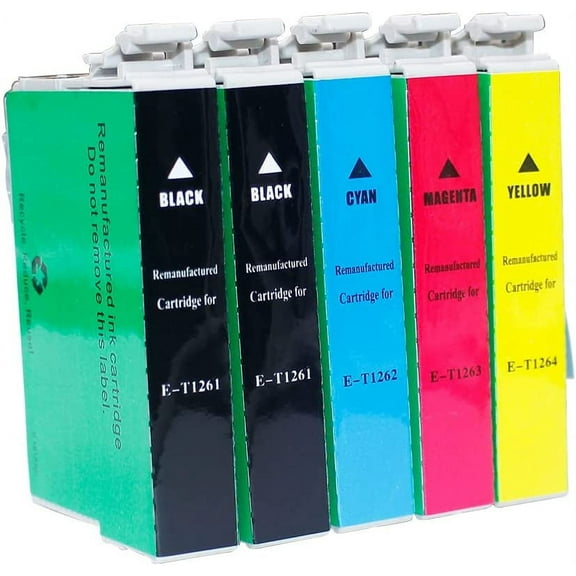 Ink Cartridge Replacement for Epson 126 T126 use for Workforce 435 520 545 635 WF-3520 WF-3530