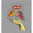 thumbnail image 5 of Hold Your Horses Humor Youth Heather Gray Long Sleeve Hoodie-Medium, 5 of 6
