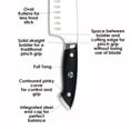 thumbnail image 6 of Ergo Chef 8" Pro Series 2.0 Chef Knife with Ergonomic Black Pakkawood Handle, 6 of 7