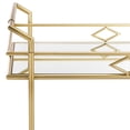 thumbnail image 3 of SAFAVIEH Elspeth Glam Style 2 Tier Rectangle Bar Cart, Gold/Mirror, 3 of 10