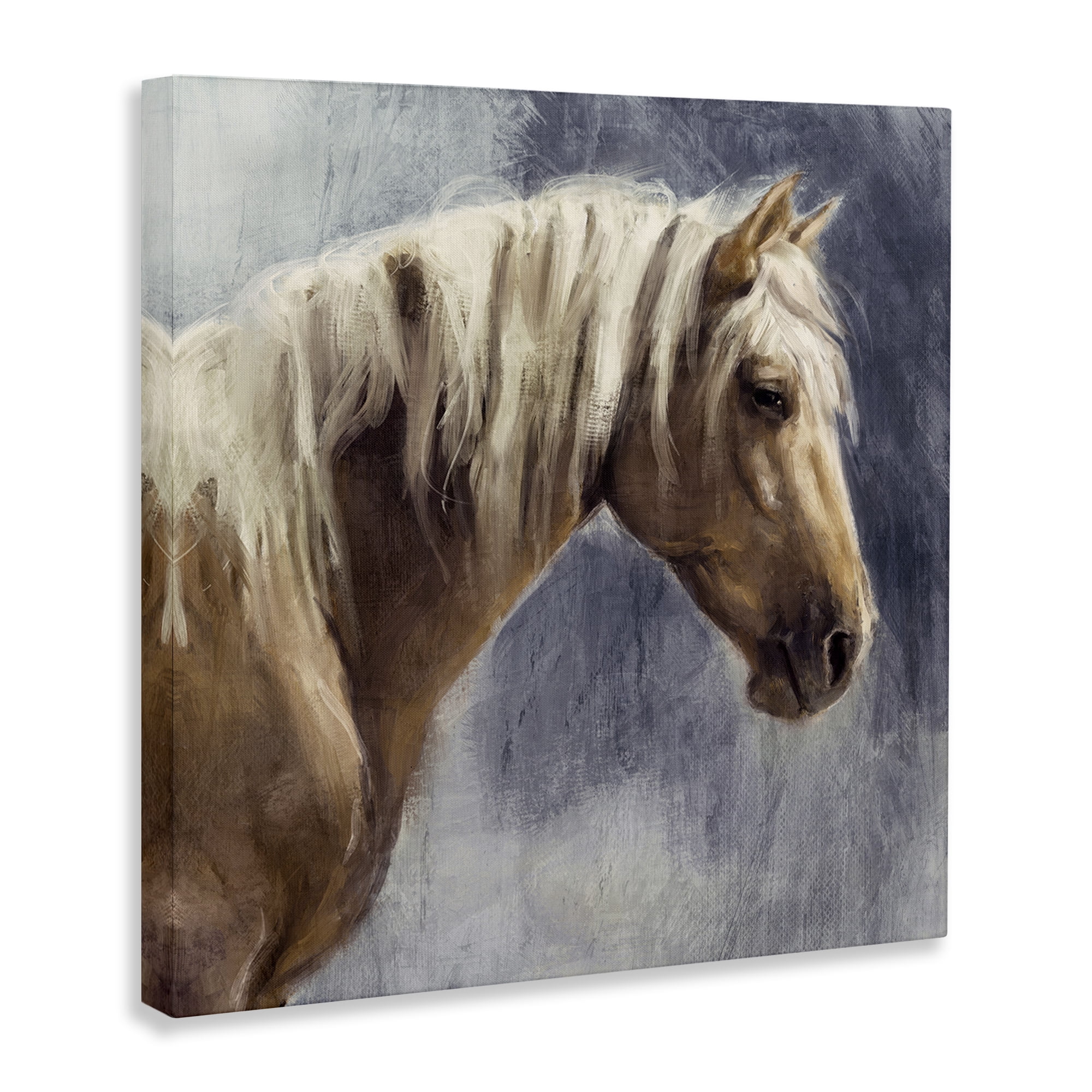 Stupell Industries Golden Boy Horse Animals & Insects Painting Gallery Wrapped Canvas Art Print Wall Art, 24 x 24