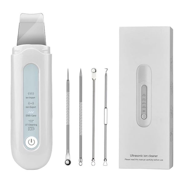 Ultrasonic Facial Skin Scrubber Face Pore Deep Cleaner Spatula Blackhead Remover
