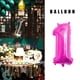 thumbnail image 4 of 16 pulgadas Tamaño grande Oro Plata Rosa Oro Número Globo Cumpleaños Decoraciones para fiestas de bodas Globos de aluminio Niño Niño Juguete Kits de decoración para fiestas Rosa roja uno Billuyoard HA002665-81, 4 of 6