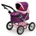 thumbnail image 5 of Bayer Design Doll Purple & Pink Trendy Pram W/ Shoulder Bag, Adjustable Handle, Shopping Basket, Children Ages 3+, 5 of 7
