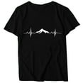 thumbnail image 1 of Chemises à Manches Courtes pour Femmes Mode Décontractée Col Rond Imprimé Chemise Ample Manches Courtes Hauts Femmes Manches Courtes Robe pour Femmes Chemises Femmes Manches Courtes, 1 of 3