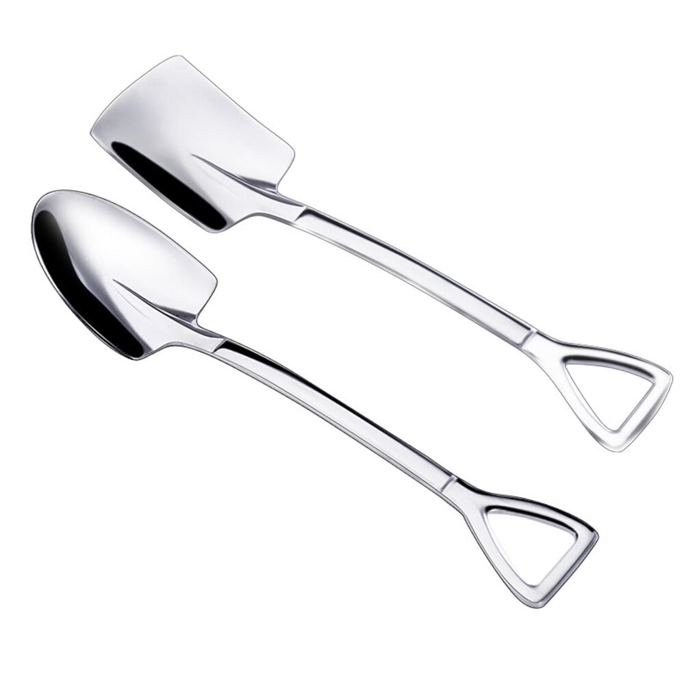 2 Pieces Ice Cream Scoop Stainless Steel Ice Cream Shovel with Wooden  Handle Dessert Spade Butter Cutter Flat Ice Cream Metal Spade for Dining  Kitchen