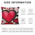 thumbnail image 5 of COMIO  Valentines Day Pillow Cover Striped Love You Hearts Decoration Holiday Home Decorative Cushion Case for Sofa Couch Decor, 5 of 5