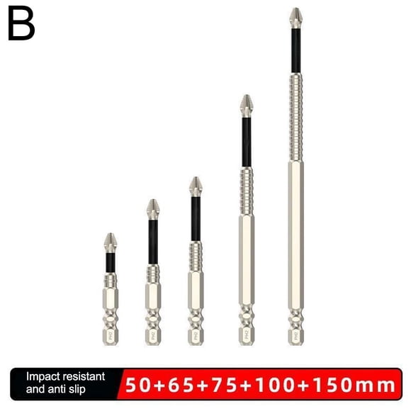 Impact Resistant Non-slip Bit With Threaded Cross Magnetic Drill Driver Electric Screwdriver