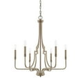 thumbnail image 2 of Chandelier 6 Light Aged Brass Steel In Transitional Style 24.75 High By 29.5 Wide     -Traditional Installation Capital Lighting 419361Ad, 2 of 2