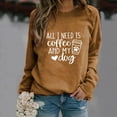 thumbnail image 2 of Tenue Décontractée Longue pour Femmes 2025, Haut à Manches Imprimé Col Rond, Chandail en Polaire, 2 of 3