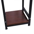 thumbnail image 4 of Fichiouy 2 Tier Plant Rack Wood Metal Flower Stand Corner Tall Flower Bench Holder Indoor Black 37.4", 4 of 10