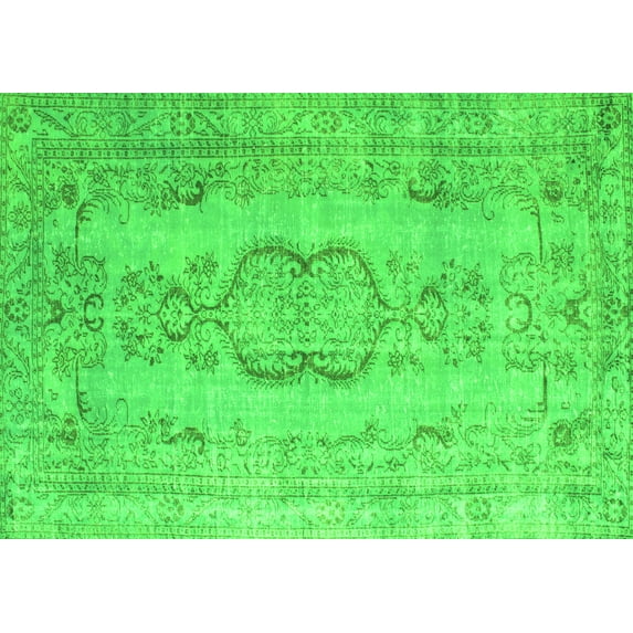 Ahgly Company Indoor Rectangle Persian Green Bohemian Area Rugs, 2' x 3'