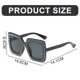 thumbnail image 2 of Las gafas de sol cuadradas personalizadas del tiroteo de la calle forman las gafas de sol del marco grande, hechas de PC, 2 of 5