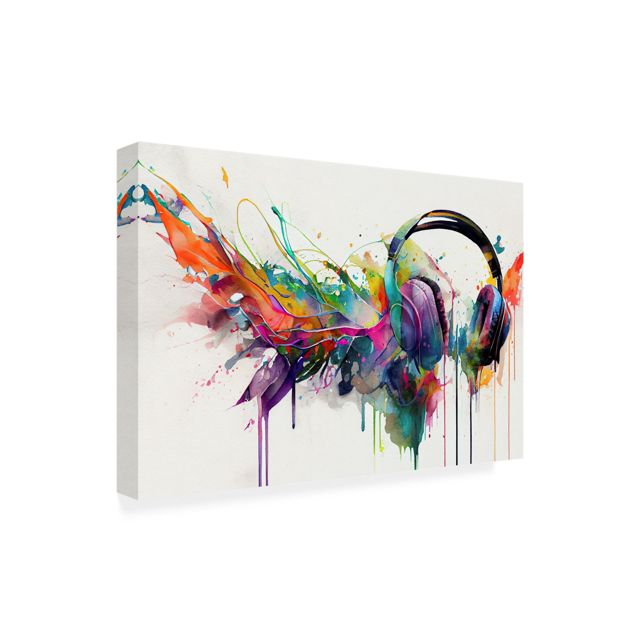 Canvas Wall Art - Sasha 'Tunes' Wall Art for Living Room, Bedroom, or Office Décor by Trademark Fine Art - 24 x 16 Inches