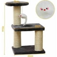 thumbnail image 2 of Cat Tree, Three Layers Cat Toy Cat Tree Scratching Post Activity Center Kennels Reinforced Columns Large Capacity 20cm x 20cm x 40cm black, 2 of 5