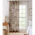 thumbnail image 1 of Vargottam Tropical Tree Pattern Extra Long Sheer Curtains for Double Height Windows & Doors - Set of 2 Panels, 108", Grommet Top, Light Filtering Printed Georgette Drapes, 1 of 9