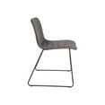 thumbnail image 4 of OSP Home Furnishings Halo 2-Pack Faux Leather Stacking Chairs with Sturdy Metal Frame, Charcoal Grey, 4 of 5