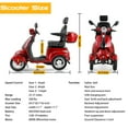 thumbnail image 3 of Xlluproid 4-Wheel Heavy Duty Mobility Scooter for Adults & Seniors - 800W Motor,Adjustable Seat,Remote Key & Locking Rear Storage Box,Red, 3 of 15