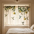 thumbnail image 2 of Bowayaoa Printed Short Curtain Panels 2 Panel, Polyester Cafe Curtains, Washable Light Filtering Window Drapes, Tier Curtains for Kitchen Bedroom Bathroom Home Decor, 2 of 9