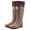 Brown, variant on Women’s Hight Top Rain B𝗈𝗈𝑡𝑠 Wate𝗋proof Foldable Ru𝖻𝖻er Booties with Adjustable Cu𝖿𝖿, Lightweight Non-S𝗅ip Rain Shoes for Gardening Outdoor Work