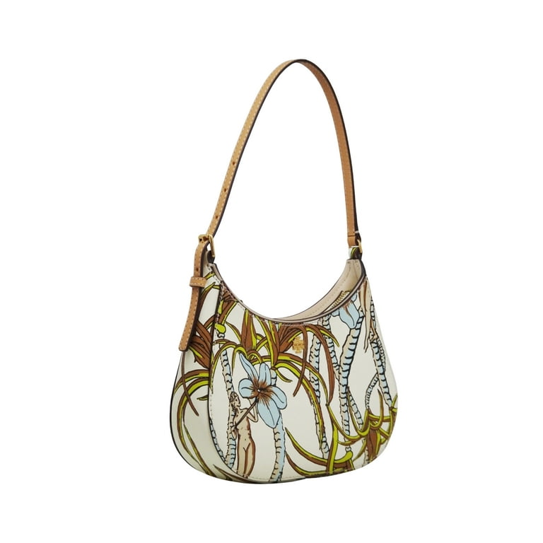 Tory Burch Emerson Printed Small Zip Shoulder Bag (Cream