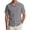 Gray, variant on Men's Linen Beach Wedding Shirt Short Sleeve Wrinkle Free Casual Untucked Button Down Shirts Breathable Summer Tops