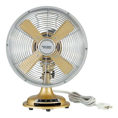 

Better Homes & Gardens Retro Table Fan Gold 8-Inches