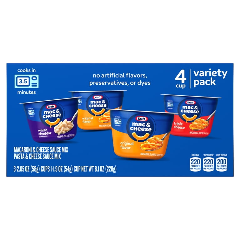 Kraft Mac and Cheese, 4 Cups, for Easy Dinner or Dinner Sides