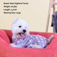thumbnail image 3 of Dog Pajama Snowflake Soft Material Stretchable Dog Pajamas Pet Pjs for Fall Winter, 3 of 7