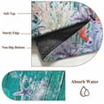 thumbnail image 6 of Ocean Turtle Round Area Rug 3Ft Washable Small Circle Rugs for Kitchen Entryway, Coastal Seahorse Jellyfish Coral Wood Green Non-Slip Carpet Floor Mats Indoor Outdoor Carpet Runner Home Decor, 6 of 8