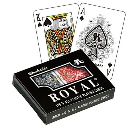 100% Plastic Bridge - Royal Large Numbered Plastic Bridge Size Cards - Double Deck