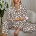 thumbnail image 6 of Honeii Cute Rabbit print Women's Pajama Sets Long Sleeve Button Down Sleepwear Nightwear Soft Pjs Lounge Sets-Medium, 6 of 7