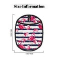 thumbnail image 3 of Dark Blue Stripes Flamingos Pot Holders for Kitchen - Heat Resistant Oven Mitts Hot Pads with Pocket, Non Slip Silicone Pot Holders, Cute Hanging Loop Potholders for Kitchen Baking, 3 of 5