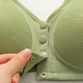 thumbnail image 5 of PEASKJP Women's Front Closure Bra Full Coverage Lace Plus Size Compression Unlined Bras with Underwire, Green 40, 5 of 5