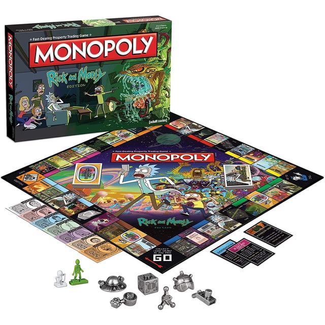 Monopoly Rick y Morty USAOPOLY Juego de mesa Basado en la serie de Adult Swim