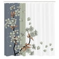 thumbnail image 2 of Ambesonne Japanese Shower Curtain, Romantic Sakura Blooms Art, 69"Wx84"L, Pale Sage, 2 of 4