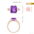 thumbnail image 5 of ANGARA Natural 4 ct Amethyst Split Shank Cocktail Ring with Diamonds in 14K Rose Gold for Women (Size-11x9mm) | February Birthstone, Anniversary, Jewelry Gift for Women | Natural Amethyst Ring, 5 of 9