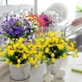 thumbnail image 3 of ZOELNIC 8Pcs Artificial Flowers Outdoor UV Resistant Fake Flowers ,Faux Plastic Flower Greenery Shrubs Plants for Indoor Outside Hanging Planter Home Garden Decoration, 3 of 8